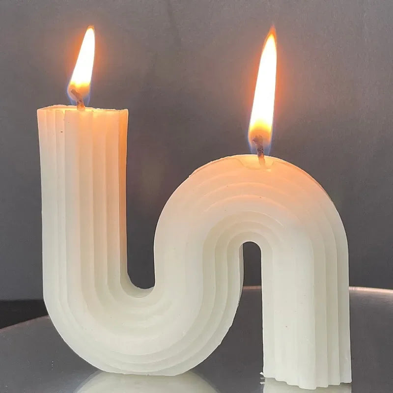 Geometric S Shaped Candle