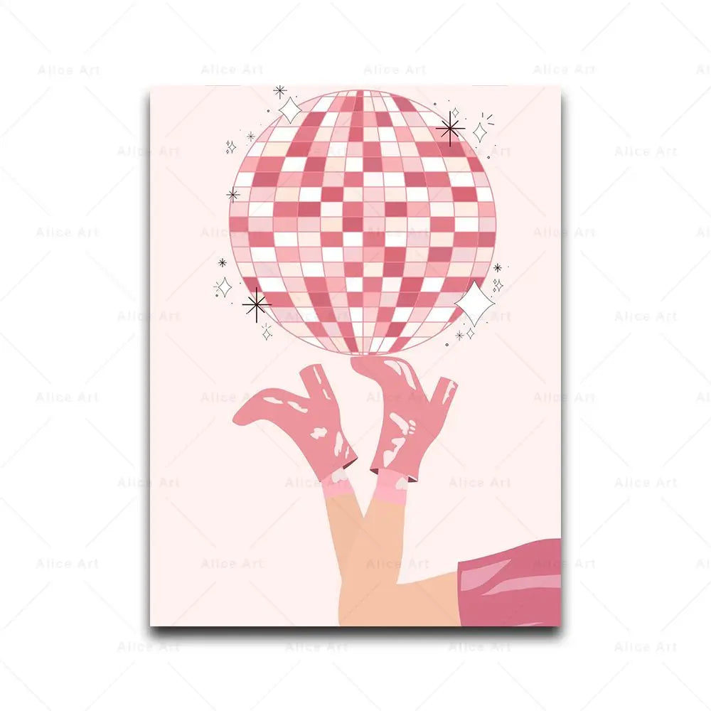 Disco Lyrics Wall Art