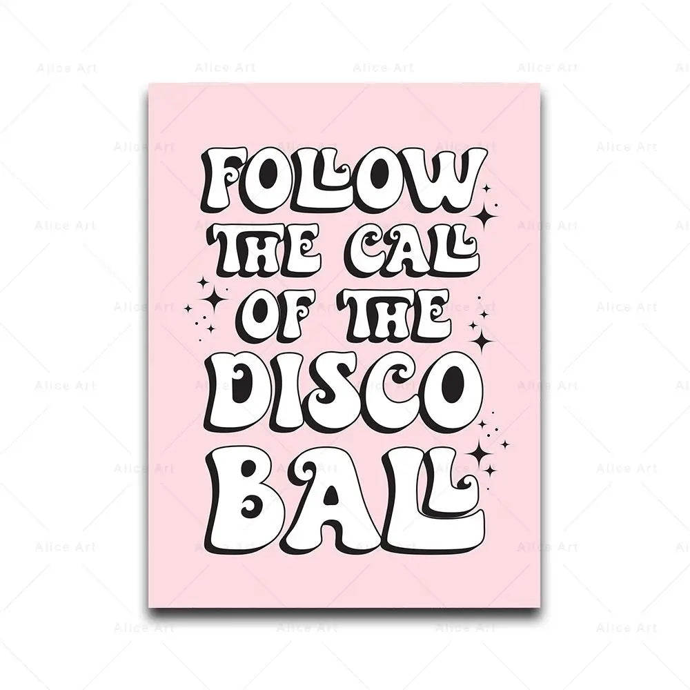 Disco Lyrics Wall Art