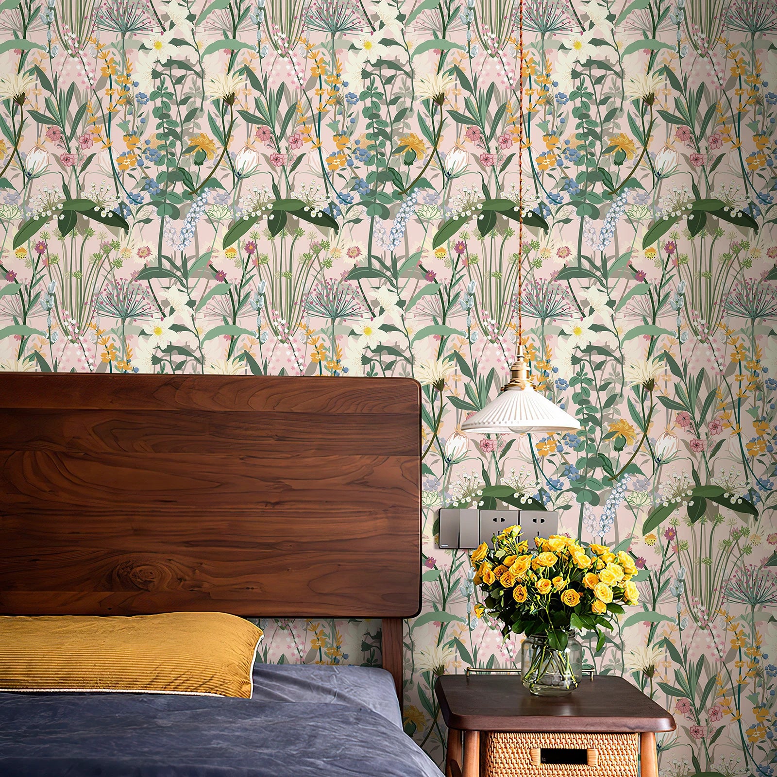 Retro Floral Wall Sticker