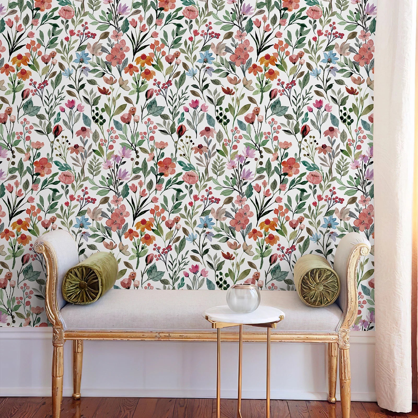Retro Floral Wall Sticker