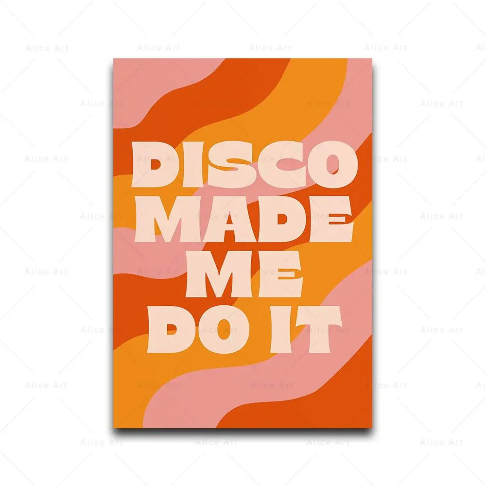 Disco Lyrics Wall Art