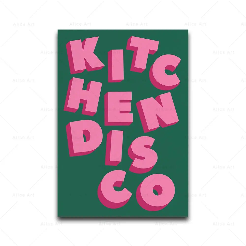 Disco Lyrics Wall Art