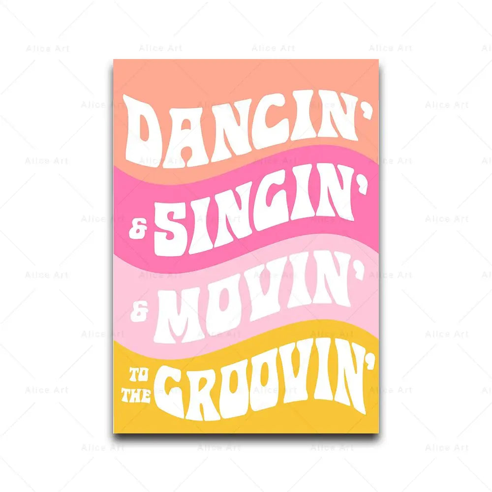 Disco Lyrics Wall Art