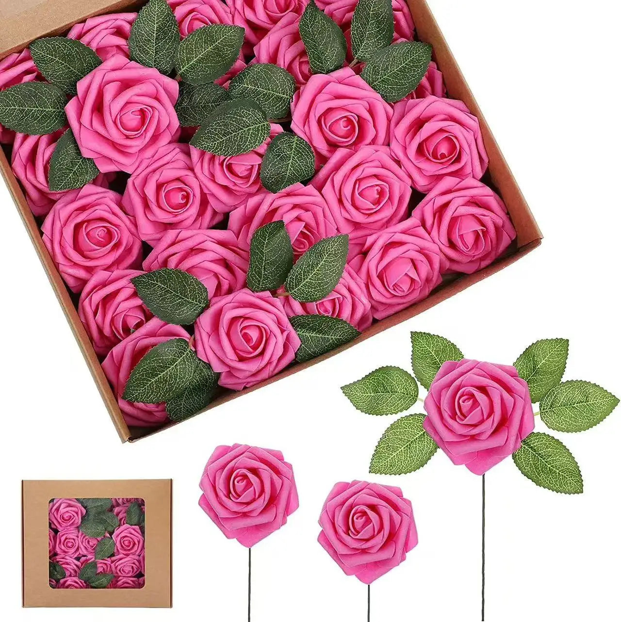 Artificial Foam Rose Flowers