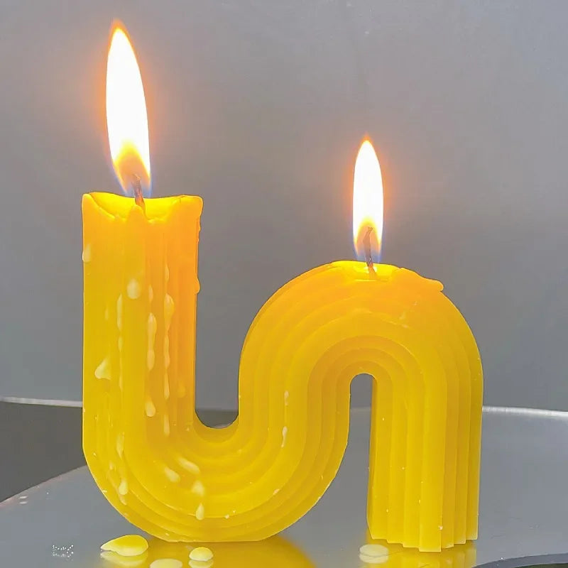 Geometric S Shaped Candle