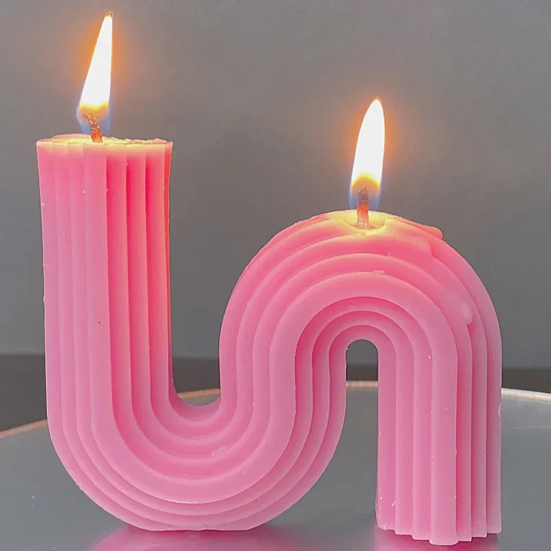Geometric S Shaped Candle