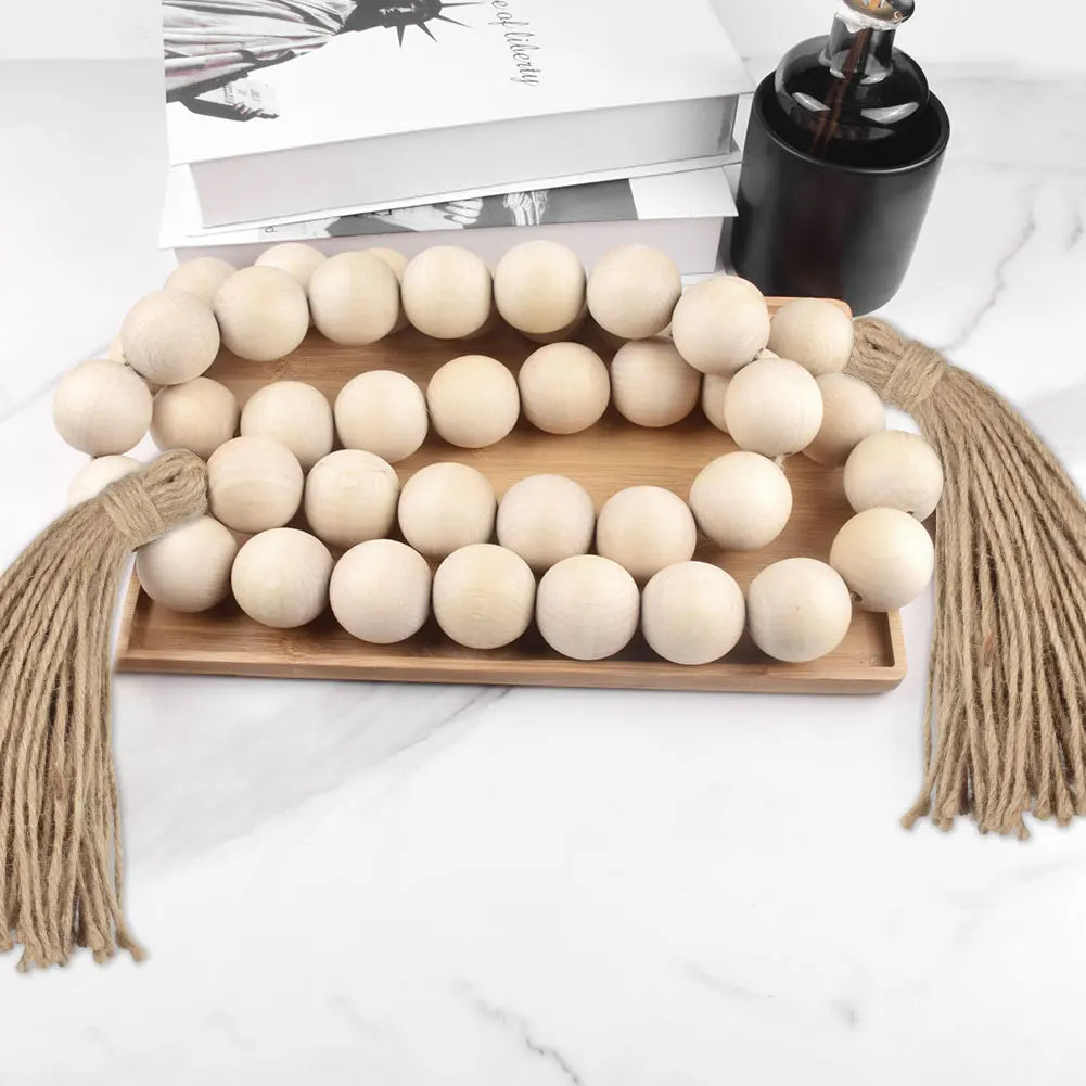 Boho Wood Bead Garland