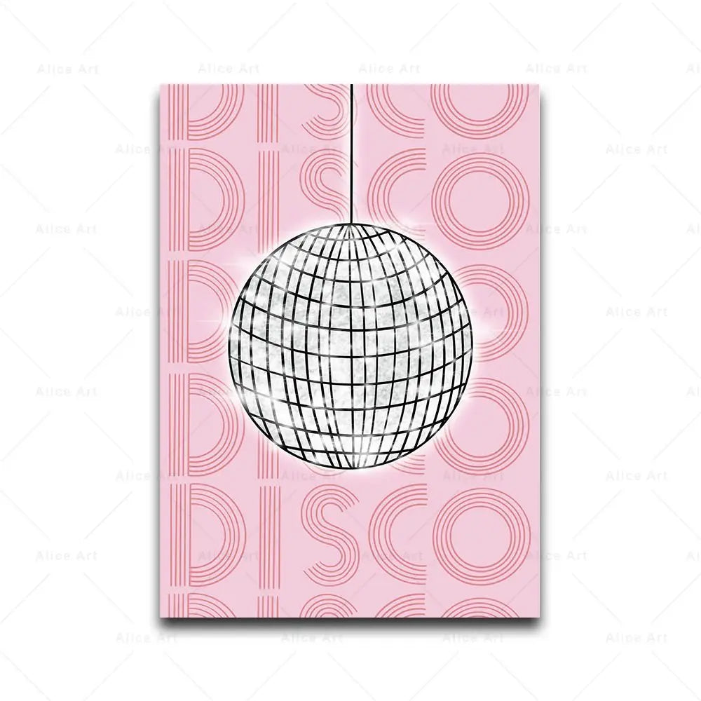 Disco Lyrics Wall Art