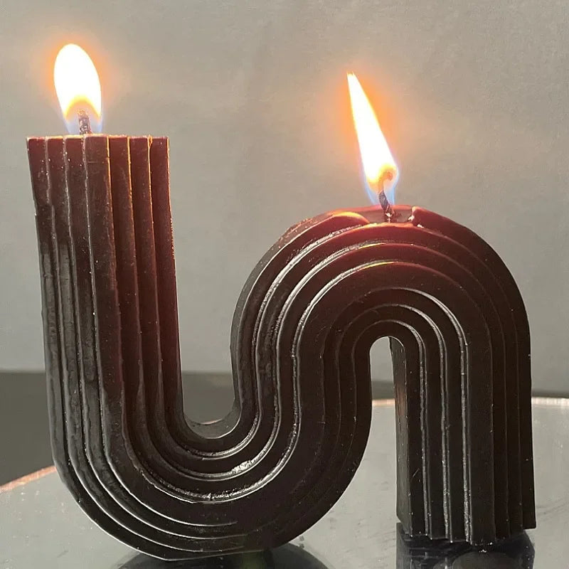 Geometric S Shaped Candle
